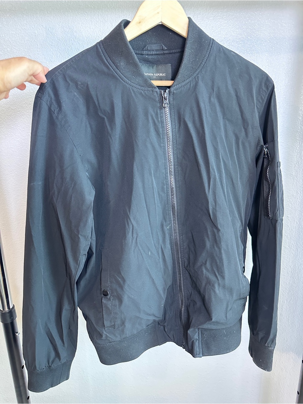 Banana Republic Men’s Black Bomber Jacket Size M